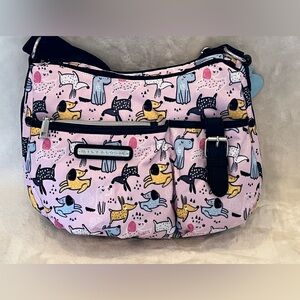 Lily Bloom Dog Pattern crossbody Bag